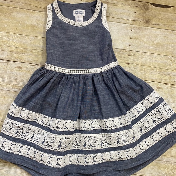 Kaisely Other - Kaisely Denim and Lace Dress